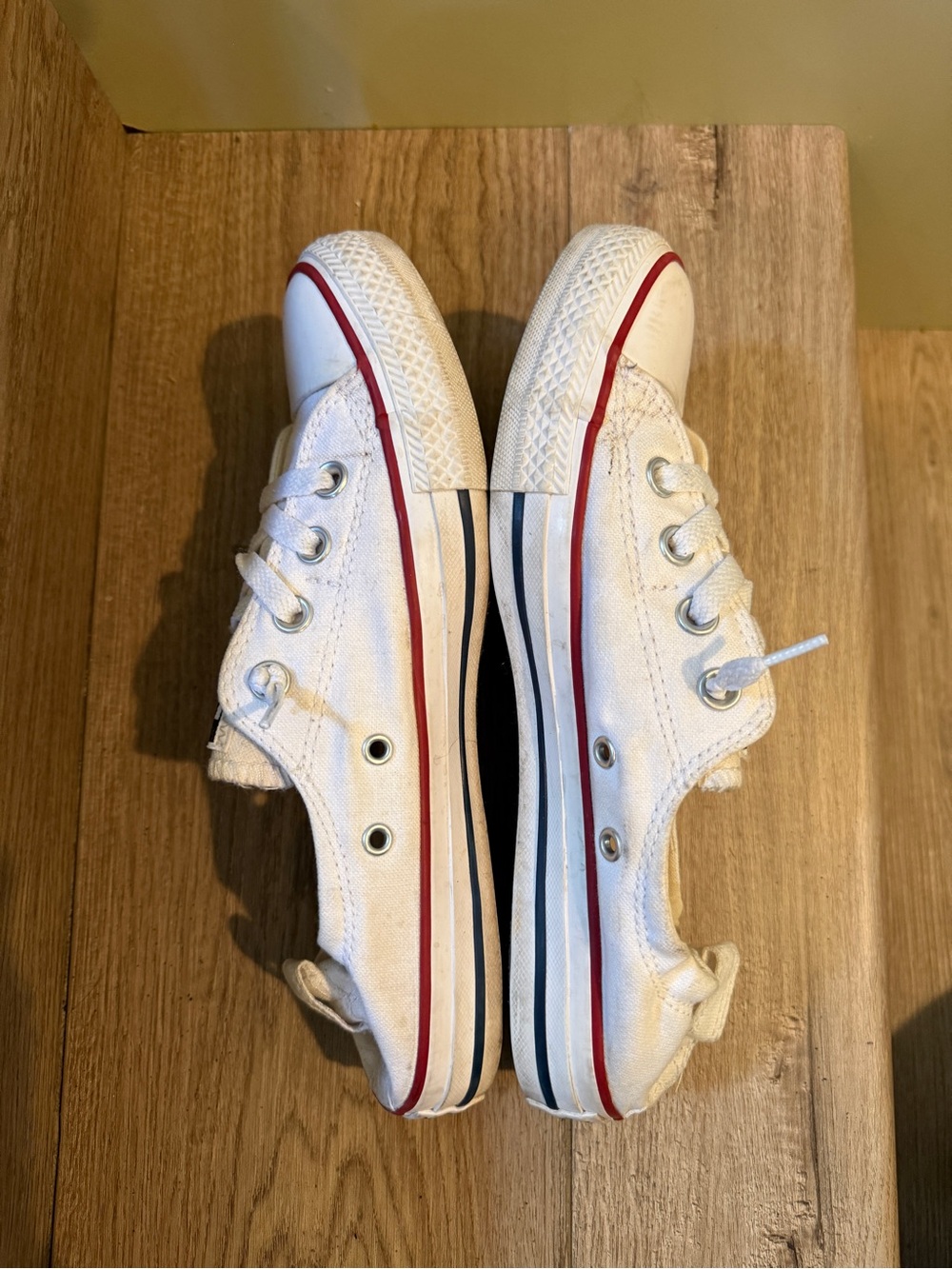 Converse Chuck Taylor All Star Shoreline Slip White Canvas Sneakers W 8.5 EUC - Picture 4 of 9